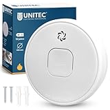Unitec Rauchwarnmelder VDs 10 Jahre Rauchmelder Zertifiziert nach DIN EN 14604, VDs 3131, 10 Jahre Batterielaufzeit, akustische und optische Anzeige, manuelle Prüffunktion, Alarm 85 dB, weiß