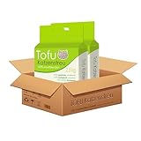 Dr. Graf Tofu Katzenstreu, 100% natürlich, Innovative Klumpstreu, geruchsfrei, komplett wasserlöslich， biologisch abbaubar, staubfrei，Extrem Saugfähig und schnell trocknend (2 x 2,5KG)