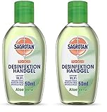 Sagrotan Hand-Desinfektionsgel mit Aloe Vera – Desinfektionsmittel für die Hände in praktischer Reisegröße – 1 x 50 ml (Packung mit 2)