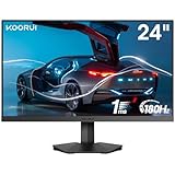 KOORUI Gaming Monitor, 24.5 Zoll PC Monitor Full HD Rahmenlos Bildschirm, HDMI 144Hz, DisplayPort 180Hz, (1ms, VA, Eye-Care, 1920 x 1080, Adpitive Sync, VESA 75x75)