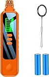 HAKINAKU Gasmelder Gaslecksuchgerät, Tragbarer Gasdetektor Gaslecksucher für Brenngase wie Erdgas, Flüssiggas, Stadtgas, Methan, Ethan, Propan, Kohlenmonoxid (inkl. 2X AAA-Batterien, HD06_Orange)