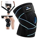 Kniebandage mit seitlichen Stabilisatoren, X-Pro Sport verstellbare Patella, Meniskus-Kreuzband-Stütze, professionelle atmungsaktive orthopädische Bandage für Männer und Frauen