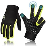 Kinder Radsporthandschuhe Winter Touchscreen Handschuhe - Kinder Laufhandschuhe Rutschfeste Warme Handschuhe Softshell Winterhandschuhe Winddichte Fahrradhandschuhe für Sportliches Wandern Reiten