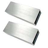 Kwweeoo Aluminium-Rechteckrohr, 2 Stück, 25 mm x 76 mm x 1200 mm, lange Wandstärke 3 mm, 2 Stück Aluminium-Struktur-Rechteckrohr, 2,5 x 7,6 x 0,3 x 120 cm