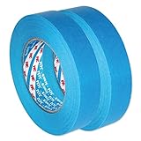 3M Scotch Blaues Band Wasserdicht, Automotive Kreppband 3434 110°C 24 mm x 50m x 2 Rollen