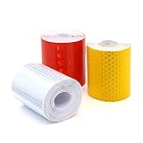 GIZGA 3 Rolle Reflektorband Klebeband für Sicherheit Warnklebeband Sicherheit Markierung Band 5cm x 3m