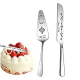 Generisch Besteck-Servierbesteck, Kuchen-Servierset - Kuchenschneider und Servierspatel,Wunderschön gravierter Tortenschneider und Tortenheber, elegantes Andenken für das Brautpaar