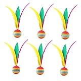 PEPLAYTAL 6 Stück Teiliges Badminton Strapazierfähiges Federleichte Schaumstoffbälle Hohe Elastizität Fördert Koordination und Bewegung für Garten