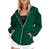 Chanpning Kapuzenpullover für Damen Autumn Winter Nachhaltige Übergangsjacke Teenager Mädchen Hoodies Athletic Streetwear Einfarbig Jacke Schönes Pulli Weich Tops Regulär Schwarzer Pullover Damen