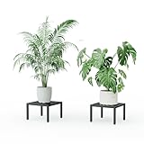 Zhongma Stabiler Blumentopfständer, 30,5 cm, robuste Konstruktion, quadratisch, niedrig, 30,5 x 30,5 x 20 cm, für zu Hause drinnen und draußen, stabile Pflanzenerhöhung und Untersetzer ohne