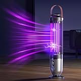 FanFuGuo® Insektenvernichter Elektrisch Wiederaufladbar,Fliegenfalle Mückenfalle Elektrisch,UV-Licht & Nachtlicht 2-in-1 mit Dämmerungssensor,Insektenfänger fliegenfänger Mückenlampe (Dark)