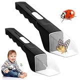 2 Stück Insektenfänger Lebendfalle, Spinnenfänger Extra Lang, Insekten Catcher für Spinnen, Wespen, Käfer, Insektenfalle Giftfrei & Wiederverwendbar, Spinnengreifer Bug Catcher für Haus und Garten