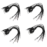 Reinscer 40 Teiliger Stecker zum Blanken Draht Offenes Ende 2 Poliger Mono 1/8 3,5 mm Stecker Buchsen Anschluss Audio Kabel Reparieren