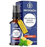 serotalin® MELATONIN SPRAY liposomal - Einschlafspray + Baldrian | NUR 1 Sprühstoß zum Einschlafen | Schnelle Einschlafhilfe für Erwachsene | 30ml für 200 Sprühstöße