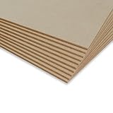 PEGBOARD 10 x MDF Platten 60x40cm - Dünne Holz-Platten 3 mm - unbehandelt/roh | präzise Zuschnitte | Perfekt für Laser Gravur, CNC Router, Laubsäge