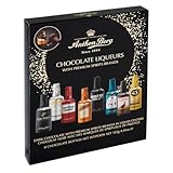 Anthon Berg Spirituosen-Schokoladenfläschchen – 187 g – 12 Pralinen mit feinen Likören & Spirituosen – Zartbitterschokolade mit flüssigem Alkohol – Geschenkidee für Erwachsene