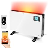 LEHMANN LHOHC-2013C Konvektor Heizung Heizkörper 2000 W | Elektroheizung mit 3 Heizstufen 750/1250 / 2000 W | Elektro Konvektorheizung mit LED-Anzeige, APP WiFi, Timer und Fernsteuerung