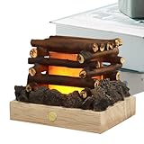 Feuerlampe | Künstliche Feuer-Lagerfeuerlampe, 3 Modi verstellbar | Weihnachtsfest-Dekorationen, 3D-LED-Feuerstelle, Brennholzlampe für Bar, Zuhause