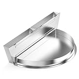 onlyfire Tropfschalen mit Abnehmbarer Wasserreservoir und Holzkohletrenner, Fettauffangschale Gasgrill für Weber 57cm Kugelgrills, Edelstahl Grilltropfschalen, Halbrund