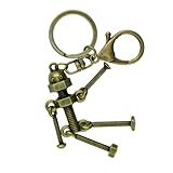 F Fityle 5 X Neuheit Neue Steampunk Hummer Schraube Roboter Anhänger Schlüssel Clips Keychain, 5 STK.