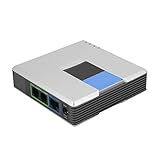 Dpofirs VoIP-Gateway, Netzwerkrouter, 2-Port-Adapter SIP-RJ45-Kabel für PAP2T-Internet-Telefon, Telefonadapter mit 2 Ports für Voice-Over-IP(Silber-)