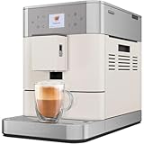 KitchenAid Kaffeevollautomat Maschine I KF6 I Heißgetränke von Espresso bis Cappuccino I mit 15 voreingestellten Getränken, automatischem Aufschäumen und Erwärmen von Milch (Weiss)