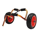 TaNeHaKi Kajakwagen Klappbar Kajak Kanu Transportwagen Kanuwagen Faltbar 30kg Kajak Kanu Solid Wheel Rad Trolley Bootswagen Kajak Faltbar Trolley für Kajak Kanu mit Riemen