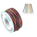 280 Meter Bell Wire Isolation Test 30AWG verzinnte Kupfer feste Kabel hohe Temperatur beständiger Draht Luftfahrtdraht, 8 Farben