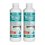HOTREGA Whirlpool-Desinfektion 2in1 2x 500 ml | Whirlpool Reiniger | Desinfiziert, reinigt und entkalkt | Kraftvoll gegen Bakterien Viren & Gerüche