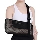 Annlpoy 1pcs Schulterschlinge aus Netzstoff für Schulterverletzungen, Rotatorenmanschettenrisse, Armstütze für Dusche, anpassbar für rechten und linken Arm, Ellenbogenstabilisierung