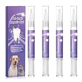 4 x Mundreinigungsgel für Haustiere, Mundreparatur-Gelstift, Haustier-Zahnbürstenstift, Haustier-Zahnreinigungsstift zum Aufhellen, Hundezahnreinigungsprodukte, Hundezahnpasta zur Zahnsteinentfernung