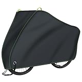 Fahrradabdeckung Wasserdicht 500D Oxford-Gewebe Fahrradgarage Outdoor 200 x 110 x 70 cm Hochwertige Fahrrad Regenschutz Abdeckplane mit Schlossösen Sonnenschutz Reißfestigkeit mit Beutel