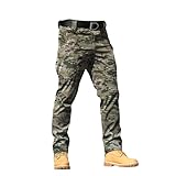 Wanderhose für Herren – Camouflage-Kampfhose für Herren, flexibel und vielseitig, mehrere Taschen, Herren-Wanderhose, Baumwolle, atmungsaktiv und schützend, Arbeits- und Sicherheitshose, taktische