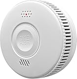 Rauchmelder Feueralarm, Rauchmelder mit fortschrittlichem fotoelektrischem Sensor, Überwachungsfeueralarm mit wiederaufladbarer 3-Jahres-Lebensdauer-Batterie, 85dB Alarm mit LED-Warnlichtanzeige.1Pack