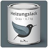 Berico Heizkörperlack - 0,7 Kg - Grau - BE 400 Heizungslack, Heizungsfarbe, Heizkörperfarbe, Acryllack