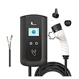 Ladegerät für Elektroautos EV Ladestation Typ2 Kabel 32A EVSE Wallbox Elektrofahrzeug Autoladegerät Wandhalterung APP Steuerung 7KW 11KW 22KW Reisefreundlich (Color : 11kw 16A 3 Phase, Size : Type2