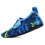 FGUUTYM rutschfest Aquaschuhe Surfschuhe Badeschuhe Jungen Kleinkind Wasserschuhe Kinder Strandschuhe Atmungsaktives Schwimmschuhe Barfußschuhe Kinder Sportschuhe Kinder Laufschuhe Turnschläppchen