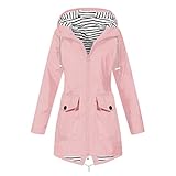 Regenjacke Damen, Damen Jacken Günstig Atmungsaktiv Regencape Multifunktionaler Regenmantel Leicht Atmungsaktiv Übergangsjacke Langarm Damen-Jeansjacke Jacket Atmungsaktiv winddicht Jacke für Outdoor