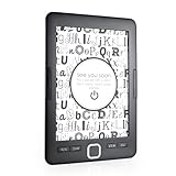 docooler E-Book Reader 15,2 cm (6 Zoll), blendfrei, mit Schutzhülle, LED-Display, leicht, Audio und Video, PDF-Leser, Schwarz