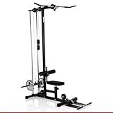 HAMMER Finnlo Latzug-Station Multi-Lat-Tower - Übungen für Rücken Arme Schultern Bauch, 120 kg belastbare Gewichtsauflage, Kraftstation 141x120x210cm