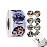 Motivationsaufkleber - 1 Zoll Trendy Animal Meme Spielzeug Aufkleber, 500pcs Roll Cartoontiere Motivationsaufkleber | Süße Motivationsaufkleber Lehrer -Lob -Aufkleber für Kinder