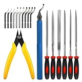 VASTOOLS Entgrater Werkzeug mit 10 Unterschiedlichen Klingen,6-Feilen-Set und Seitenschneider,für Heimwerkerarbeiten, Modellbau, 3D-Drucker, Kunst, Kunststoff