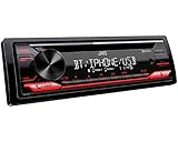 JVC KD-T812BT CD-Receiver mit BT-Freisprecheinrichtung (Alexa built-in, Hochleistungstuner, Soundprozessor, USB, AUX, Spotify Control, 4 x 50 Watt, Tastenbeleuchtung rot)