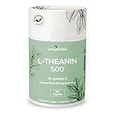 L-Theanin 500 | 180 Kapseln | 500 mg pro Kapsel | verstärkte Wirkung durch Magnesium | Entspannung für Geist & Körper | Qualität in der Papierdose