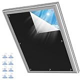 Dachfenster Rollo Verdunklung Thermo Sonnenschutz Silberbeschichtung Verdunkelungsrollo, Verdunkelungsvorhang Ohne Bohren FüR BüRo/Arbeitszimmer (M06 und 306-60 * 93cm)