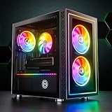 GameMachines Nova, mATX PC Gaming Gehäuse, inklusive 3 A-RGB Lüfter