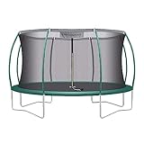 Ultrasport Unisex – Erwachsene 430 Gartentrampolin mit 430 cm Durchmesser, belastbar bis 150 kg, großes Outdoor Trampolin mit viel Platz und vielen Sicherheitsmerkmalen, Grün