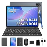 TABWEE T20 Tablet mit Tastatur - Android 15, 24GB RAM+256GB ROM (2TB TF), Octa-Core, Tablet 10 Zoll, 5000mAh, 8MP+5MP, Gemini AI, Widevine L1, 5G WiFi, GPS, Face ID (2J Garantie)