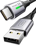 INIU USB C Kabel 2m, Typ C 3,1A Handy Ladekabel USB auf USB C Schnellladekabel, Nylon USB-C Aufladekabel Lang für iPhone 16 15 Pro Samsung Galaxy S21 S20 S10 Note 10 Google Pixel 7 6 Xiaomi usw.