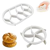 2 Stück Semmeldrücker,Brötchenstempel Set,Brotstempel,Brotstempel,Brötchenstempel,Brötchen Ausstecher Kunststoff,DIY Teig Keks Presse Backen Semmelstempel Für Kaisersemmel Stempel Für Brot Zuhause